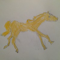 Cantering Horse, by Rilla