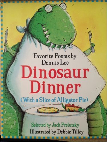 dinosaur dinner with a slice of alligator pie