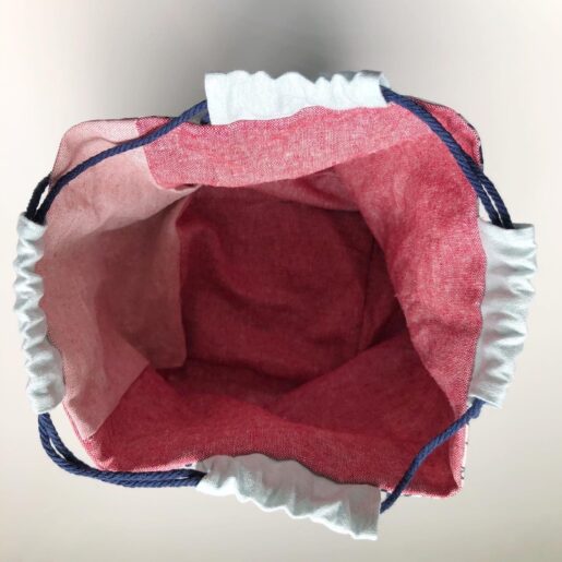 Photo of a handmade drawstring rice pouch