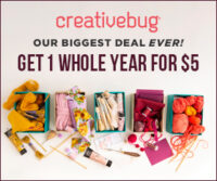 Whoa! Awesome Creativebug subscription offer